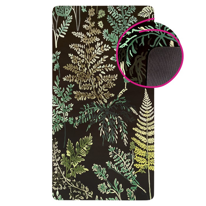 KONDELA Vimall Typ 2 kúpelňová predložka 40x60 čierna / vzor lísty